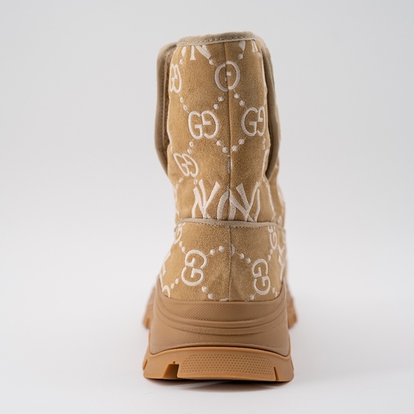 size 13G - Gucci Yankees Ankle Boots Beige GG NY MLB - Picture 7 of 14